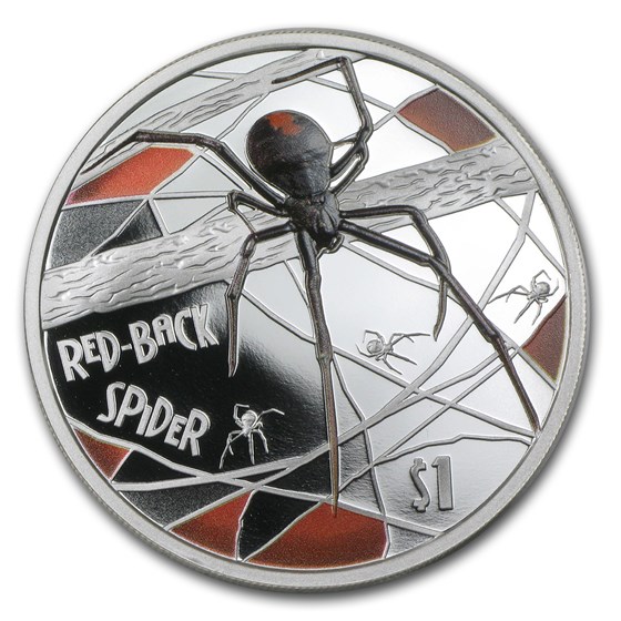 2006 Tuvalu 1 oz Silver Red-Back Spider Proof 2006 Tuvalu 1 oz Silver Red-Back Spider Proof